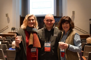 HCD, Jake, Erika, toasting over coffee on the final morning before the screening of First Reformed, moderated by Travis Scholl and Tim Saleska.